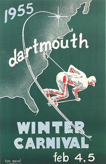 1955, Dartmouth Winter Carnival, Tom Marvel Feb. 4-5