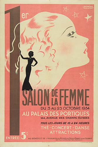 1er, Salone De la Femme, Du 3 Au 23 Octobre 1934, Au Palais Des Portiques, 144 Avenue Des Champs-Elysees, Tous Les Jours De 10 A 24 Heures, The. Concert. Danse, Attractions, Entrée 5