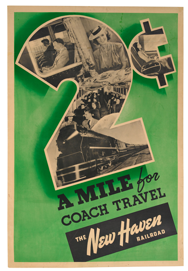 2 Cents A Mile For Coach Travel The New Haven Railroad.