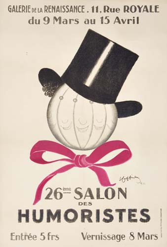 Galerie De La Renaissance. 11. Rue Royale Du 9 Mars An 15 Avril, 26eme Salon Des Humoristes, Entrée 5 Frs Vernissage 8 Mars