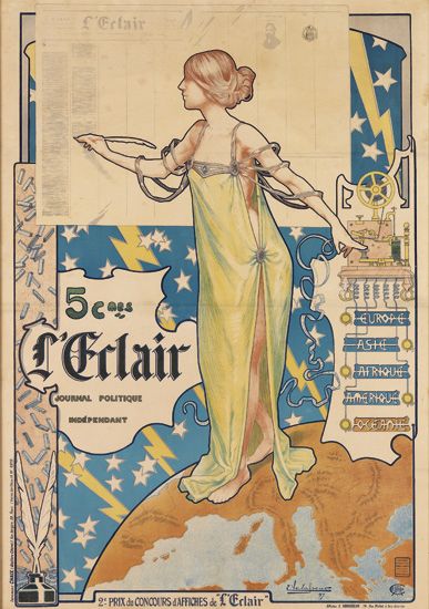 5caes L’Éclair, Journal Politique Pkndant, Euroie, Asid, Afrioud, Ameriou, Oceanle, 2-Prix Ds Conccars Affataes de  L’Éclair