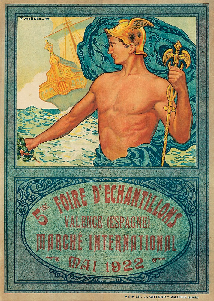F. Mellado -921, 5eme. Foire D’ Echantillons, Valence (Espagne), Marche International, Mai 1922m, Imp. Lit. J. Ortega-Valencia (Espeha)