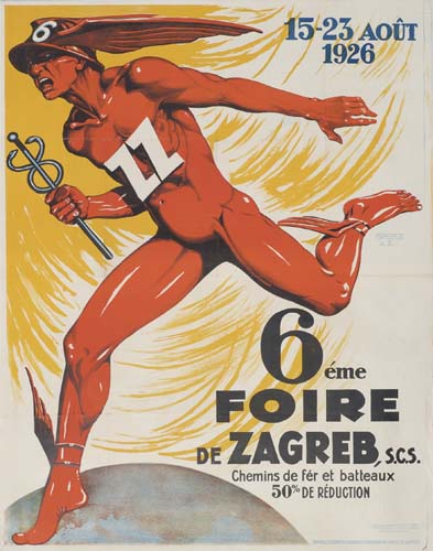 15 23 Aout, 1926, 6 Ene, Foire, De Zagreb, s.c.s, Chemins De Fer Batteaux 50% De Reduction