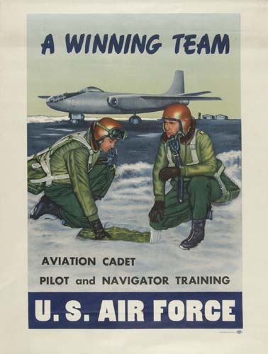 A winning team, Aviation cadet,Pilot and navigator training, u. S. Air force