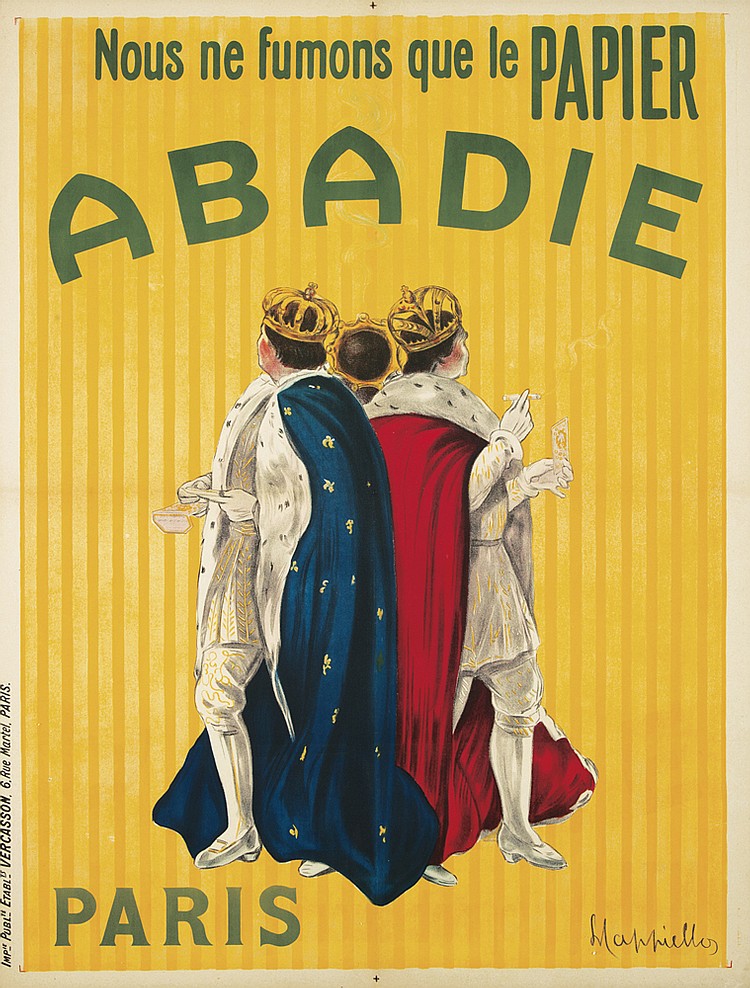 Nous Ne Fumons Que Le Papier, Abadie, Paris, Imp Pub Etabl Vercasson. 6. Rue Martel. Paris.