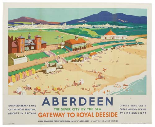 Splendid Seach & One, Of The Most Beautiful, Resorts In Britain, Aberdeen, The Silver City By The  Sea, Gateway To Royal Deeside, Gude Book Free Town Dept Or Any Lms & Lner Station, Direct Services &, Cheap Houday Tickets, By Lms And Lner
