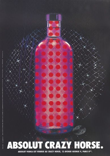 Absolut Crazy Horse, Absolut Vodka Est Vendve Au Crazy Horse, 12 Ayenue George V, Paris 8