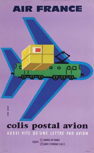 Air France, Nan Cain, Colis Postal Avion, Aussi Vite Quune Lettre Par Avion, Degdts, Agences Air, Gares Et