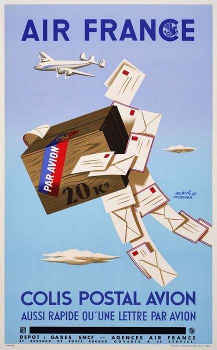 Air France Colis Postal Avion, Aussi Rapide Qu Une Lettre Par Avion, depot gares sncf agences air france,