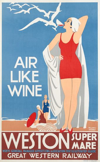 Air Like Wine, Weston Super Mare, Write Genral Manager-Advertuing Association For Illustrated Guide, Great Western Railway