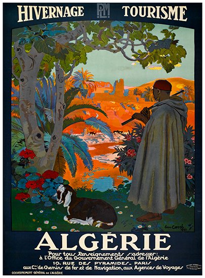 Hivernage Plm Tourisme, Algerie, Pour Tous Renseianements Sadreuer:, A L’office Dill Gouvenement General De L’Alagerie, 10. Run Des Pyramides- Paris, Oux C.De Chemins De Fer Et De Narigation, Aux Agences de Vayages