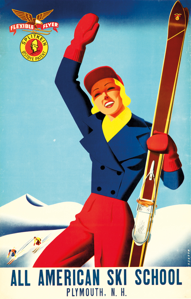 Flexible Flyre, Splitkein, Stbye Patent, All American Ski School, Plymouth, N. H.