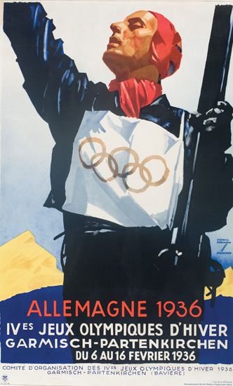 Allemagne 1936, Ives Jeux Olympiques D’hiver, Garmisch-Partenkirchen Du 6 Au 16 Fevrier 1936, Comite D’Organisation Des Ives Jeux Olympiques D’Hivr 1936, Garmisch-Partenkircen Bavierej