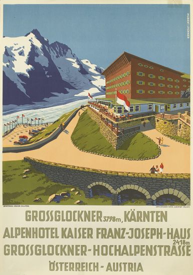 Grossglockner3798m, Karnten, Alpenhotel Kaiser Franz Joseph Haus, 2418m, Grossglockner, Hochalpenstrasse, Osterreich Austria