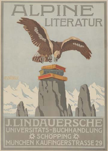 Alpine literatur, J lindauersche, Universitats buchhandlaung schopping,Munchen kaufingerstrasse 29