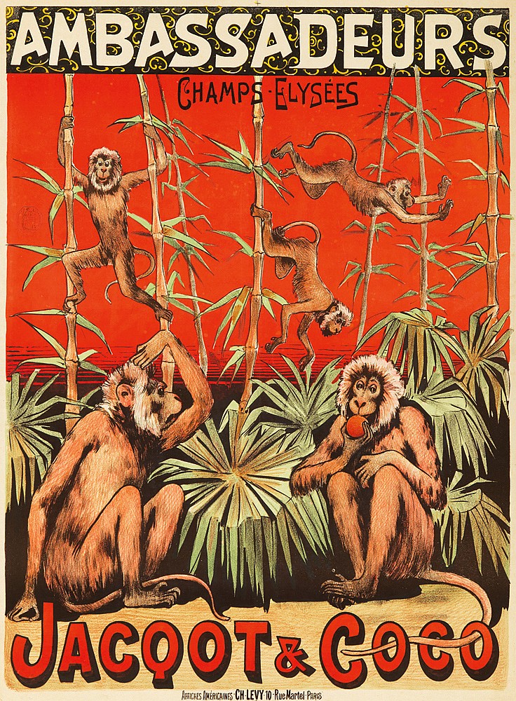 Ambassadeurs, Champs.Elysees, Jacoot&coco, Afflches Americaines Ch.Levy.10.RueMartel.Paris
