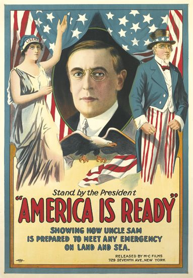 Stand By The President, America Is Ready, Showing How Uncle Sam, Is Prepared To Heet Any Emergency, On Land And Sea. Released By H-C Films 729 Seventh Ave New York