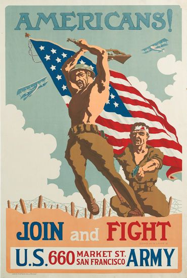 Americans! Join And Fight, U.S. 660 Market St. San Francisco Army