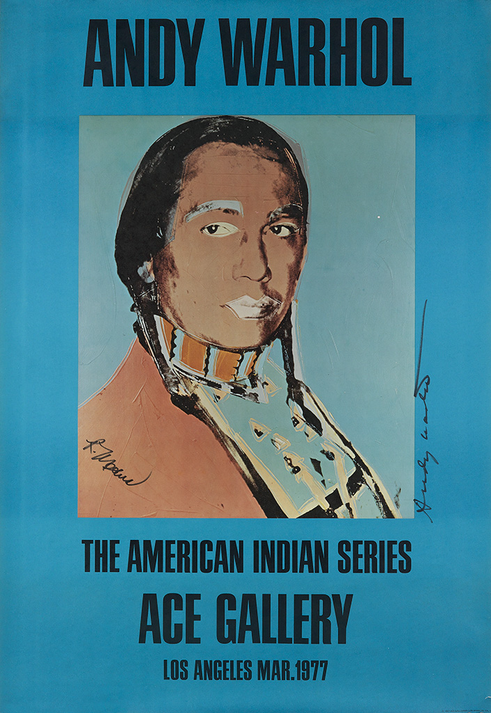 Andy Warhol The American Indian Series Ace Gallery Los Angells Mar.1977
