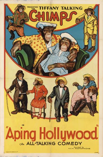the Tiffany Talking, Chimps,In Aping Hollywood, All-Talking Comedy C.A Photophone