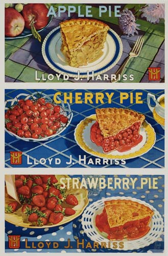 Apple Pie, Lloyd j. Harriss, Cherry pie, Strawberry Pie.