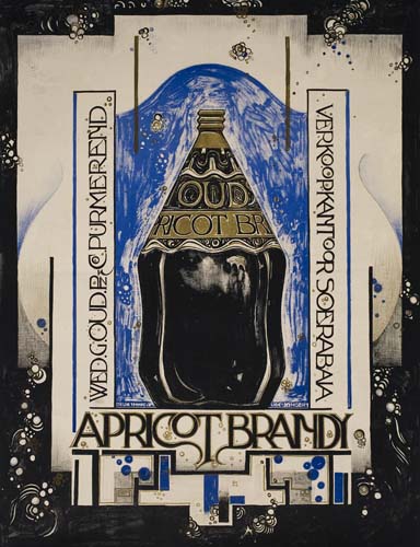 Apricot Brandy, Wed Goud Pz Co. Purmerend, oud Apricot Brandy, Verkoopkantoor, Soerabaia