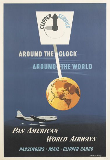 Clipper Service, Around The Clock, Around The World, Pan American World Airways, Passengers-Mail-Clipper Cargo