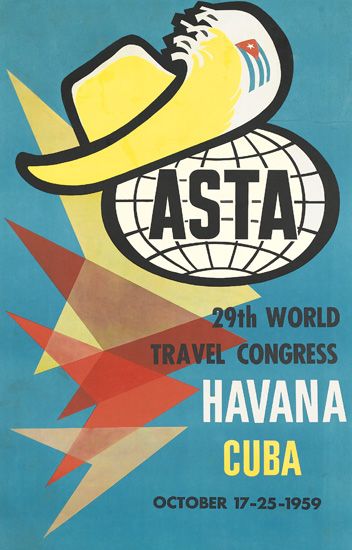 Asta, 29th World Travel Conference Havana Cuba, October 17-25-1959
