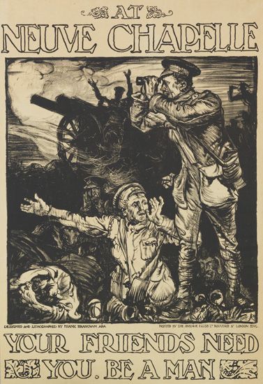 At Neuve Chapelle, Your Friends Need, You. Be A Man