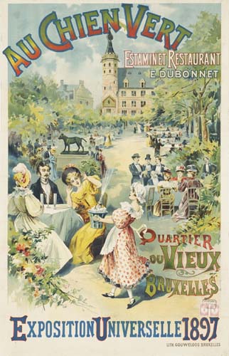 Au Chien Vert, Estaminet Restaurant E. Dubonnet, Quartier, Du Vieux, Bruxelles, Exposition Universelle 1897