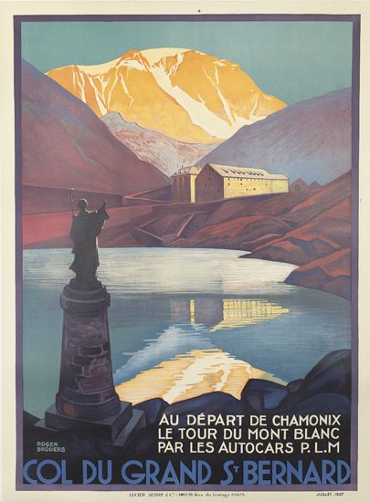 Au Depart De Chamonix Le Tour Du Mont Blanc Par Les Autocars P.L.M Col Du Grand St Bernard