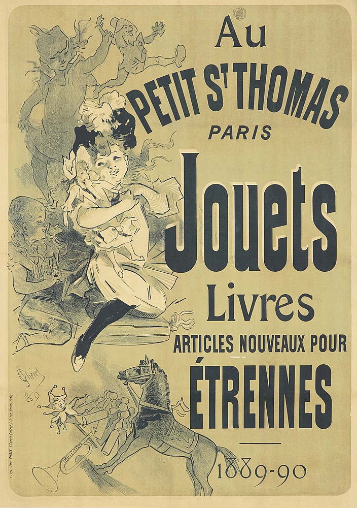 Au, Petit St Thomas, Paris, Jouets, Livres, Articles Nouveaux Pour, Etrennes, 1889.90