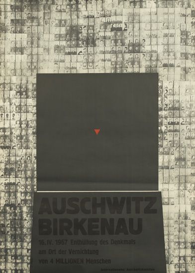 Auschwitz Birkenau, 16 IV. 1967 Enthullung Des Denkmals, Am Ort Der Vernichtung, Von 4 Millionen Menschen