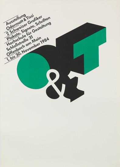 Ausstellung Odermatt & Tissi 2 Schweizer Grafiker Plakate Signete Schriften Hochschule Fur Gestaltung Schobstrabe 31 Offenbach Am Main 1.Bis 30 November 1984 O & T