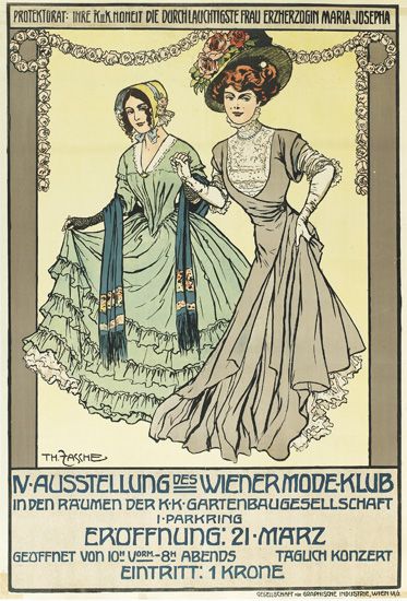 Ausstellung Des Weiner Mode-Klub In Den R’A’Umen Der K.K Gartenbaugesellschaft I.Parkring Eroffnung: 21.Marz Geoffnet Von 10H.Vorm-8H Abends Taguch Konzert Eintrit: 1Krone Protektorat: Imre Kuk Momeit Die Durch Lauchtigste  Frau Erzherzogin Maria Josepha
