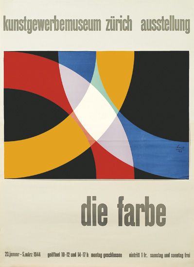 Kunstgewerbemuseum Zurich Ausstellung, Die Farbe, 23.Jamar-5mrz 1944