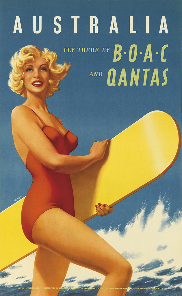 Australia, Fly there By, B.O.A.C., and Qantas,