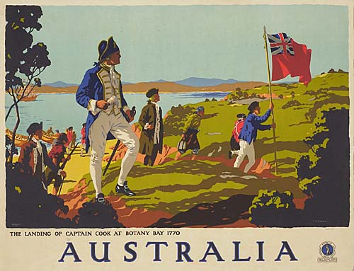 Australia, The Landing Of Captain Cook At Botany Bay 1770