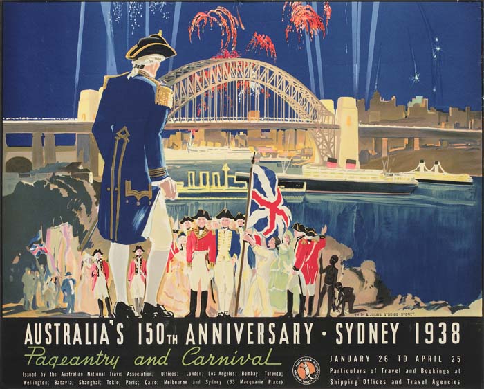 Australia’s 150th Anniversary, Sydney 1938, Pageantry And Carnival, Issued By the Australian Natioinal Travel Association Offeces Los Angeles Bombay, Particular Of Travel And Booking At Shipping Offices and Travel Agencies