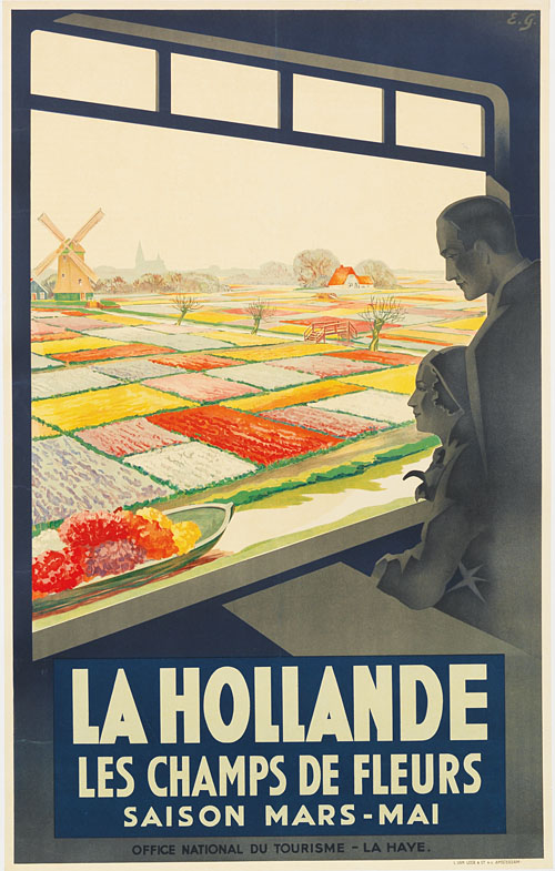 La Hollande, Les Champs De Fleurs, Saison Mars Mai, Office National Du Tourisme La Haye.
