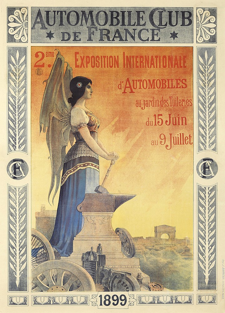 Automobile Club, * DeFrance *, 2eme. Exposition Internationale, D’Autobiles, Au jardin Tuileries, Du 15 Juin, Au 9 Juillet, FCA, 1899