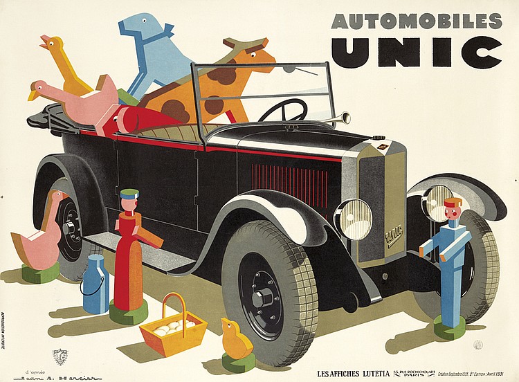 Autimobiles, Unic, Les Affiches Lutetia ss Paris, A.