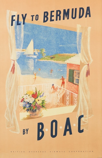 Fly To Bermuda By B.O.A.C, Britis Overseas Airways Corporation