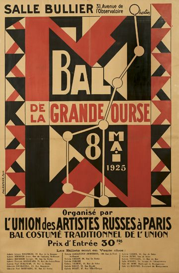 Salle Bullier, Bal De La Grande Ourse, L’Union des artistes Russes a’Paris, Bal Costume Traditionnel Del’Union, Prix D’Entree 30 Frs