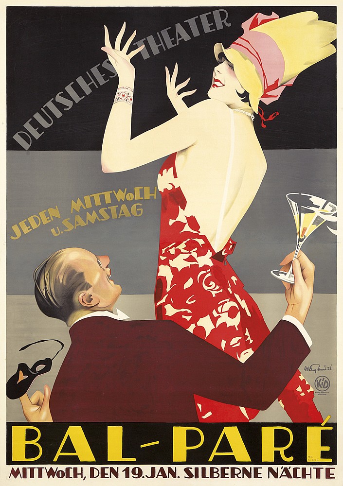 Deutsches Theater, Jeden Mittwoch, U. Samstag, Kid, Bal-Pare, MITTWOCH, Den 19. Jan. Silberne Nachte
