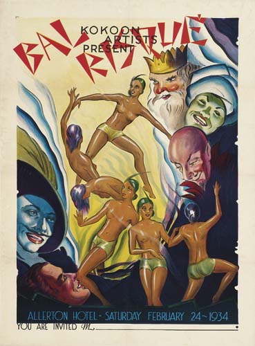 Bal Risque, Kokoon Artists Present, Allerton Hotel Saturday February 24-1934, You Are Invited M