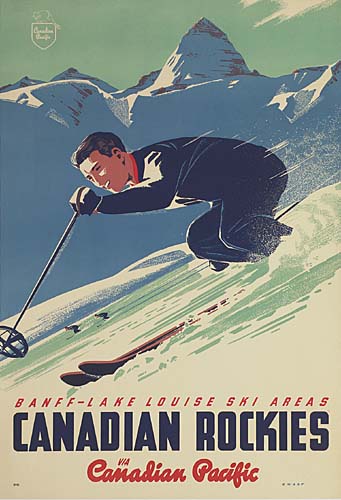 Banff-Lake Louise Ski Areas, Canadian Rockies, Via, Canadian Pacific