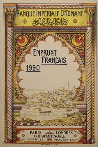 Banque Imperiale Ottomane, Emprunt, Francais, 1920, Paris Londres, Constantinople, Marseille, Manchester.