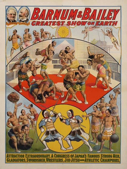 Barnum & Bailey, A Congress Of Japan’s Famous Strong Men, Attraction Extraordinary. A Congress Of Japan’s Famous Strong Men, Gladiators Swordsmen, Wrestlers, Jiu-Jitsu and athletic Champions