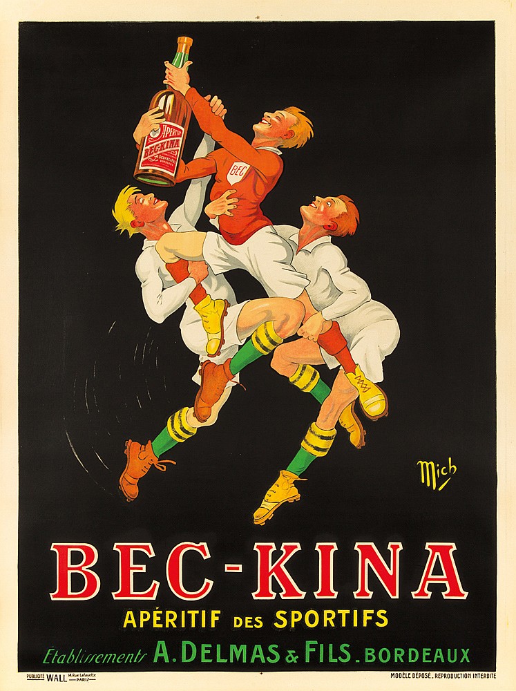 Bec-Kina, Aperitif Des Sportifs, Etablissernents A. Delmas & Fils. Bordeaux